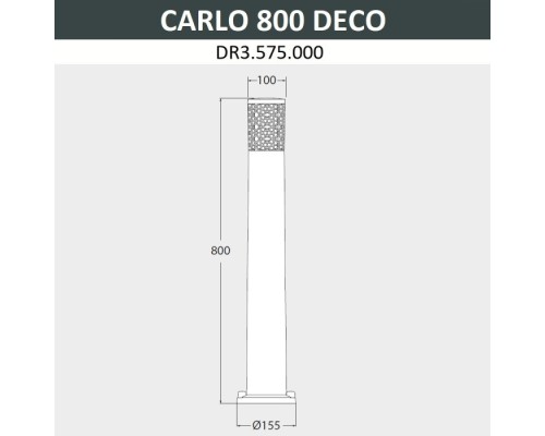 Наземный светильник Carlo Deco DR3.575.000.LXU1L Fumagalli