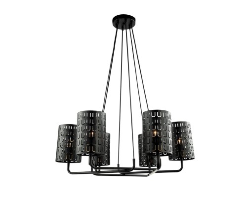 Подвесная люстра Тейл 4002/6P-BK-GR Lumien Hall
