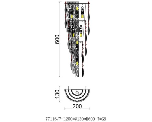 Бра Vetto FL1054-7W Fluorite