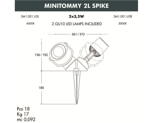 Грунтовый светильник Minitommy 3M1.001.000.AXU2L Fumagalli