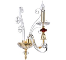 Бра CATARINA CATARINA AP1 V2 GOLD/TRANSPARENT-COGNAC Crystal Lux