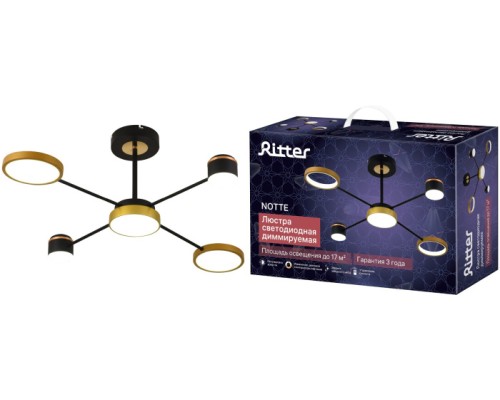 Потолочная люстра Notte 51595 5 Ritter