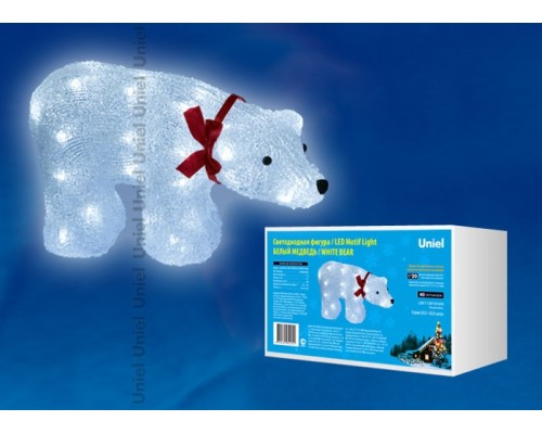 Световая фигура  ULD-M3423-040/STA WHITE IP20 WHITE BEAR Uniel