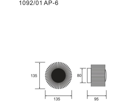 Настенный светильник Aurora 1092/01 AP-6 Divinare