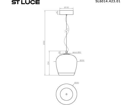 Подвесной светильник Ripple SL6014.423.01 ST Luce