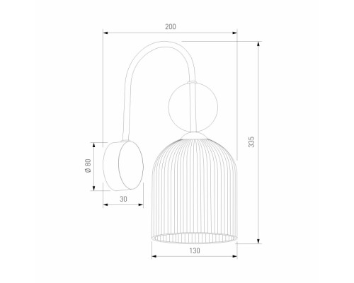Бра Sophia Cognac 11140 Sophia Cognac TK Lighting