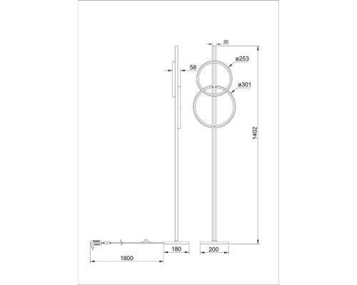 Торшер Fluido A3913PN-24BK Arte Lamp