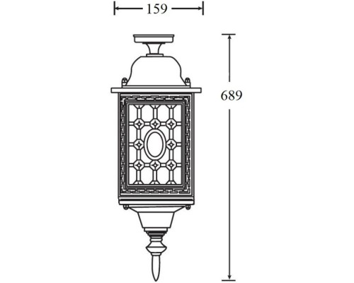 Потолочный светильник уличный LONDON S 64805SA cover Bl Oasis Light