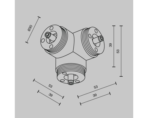 T-образный вертикальный коннектор Accessories for system Shelf CA016TC-B Maytoni