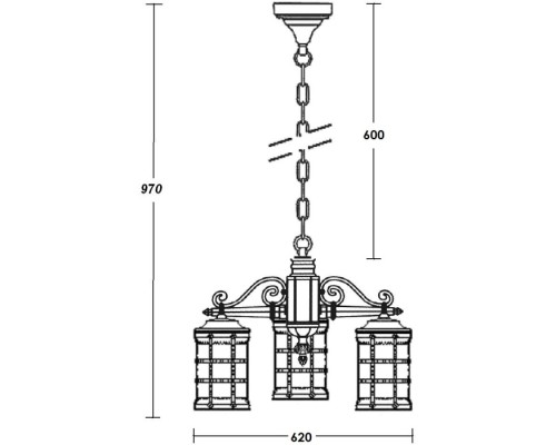 Уличный светильник подвесной BARSELONA 81270/3 Gw Oasis Light