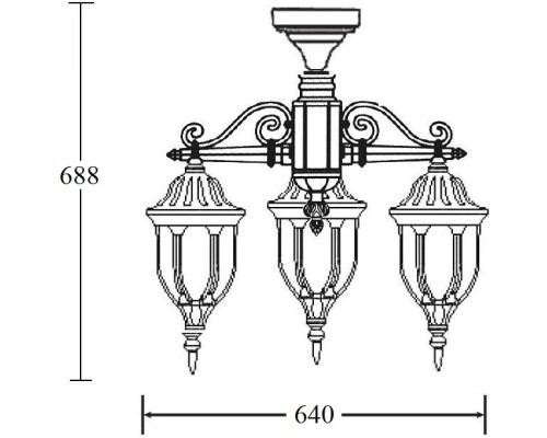 Потолочный светильник уличный GENUYA 92170A/3 Bl Oasis Light