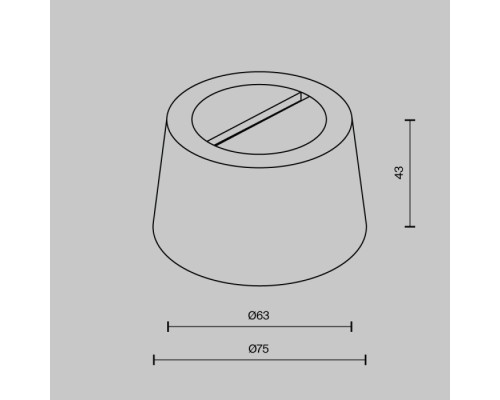 Потолочная чаша накладная с коннектором питания Accessories for system Parity TRA130RSC-1B Maytoni
