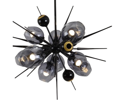 Потолочная люстра Burst 9720P-10S black/smoky DeLight Collection