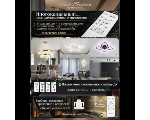 Потолочная люстра Mujus LED LAMPS 81195 Natali Kovaltseva