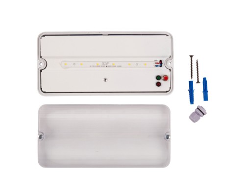 Настенно-потолочный светильник  ULW-K25B 6W/4000K/EMG IP65 WHITE Uniel