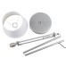 Торшер  UML-T500 E27 SILVER/WHITE Uniel