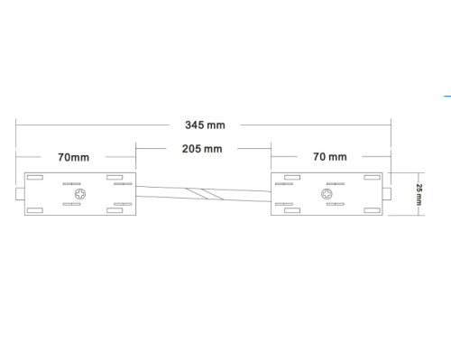 Коннектор гибкий Space 220 CLT 0.205 04 BL Crystal Lux