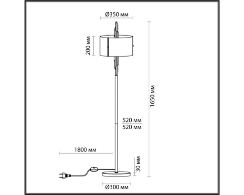 Торшер Margaret 5415/3F Odeon Light