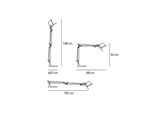 Офисная настольная лампа Tolomeo Mini 1531010A+A008600 Artemide
