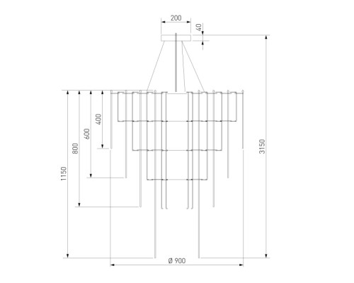 Подвесная люстра Queen 91101 LED Bogate's