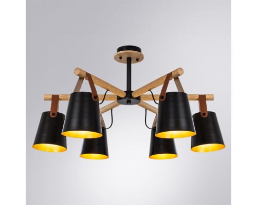 Потолочная люстра Thomas A7032PL-6BK Arte Lamp