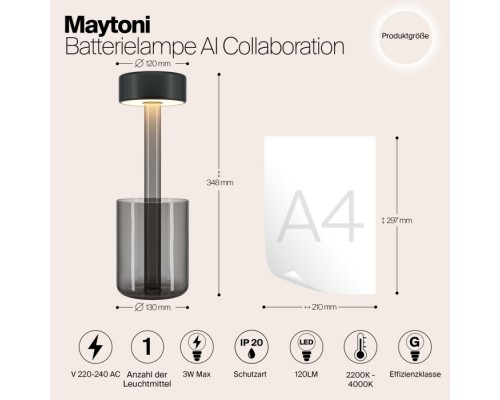 Интерьерная настольная лампа AI Collaboration MOD229TL-L3B3K3 Maytoni