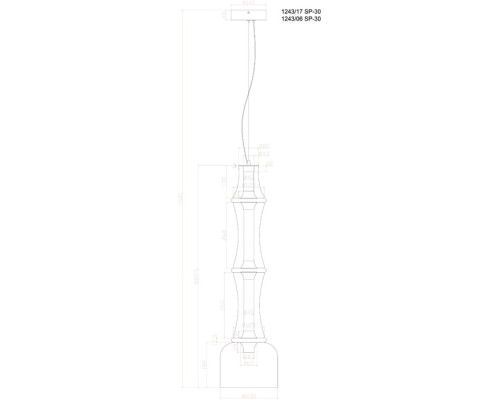Подвесной светильник Volturn 1243/06 SP-30 Divinare