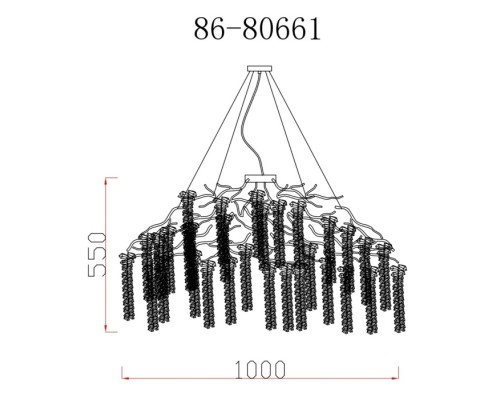 Подвесная люстра  86-80661 Garda Decor