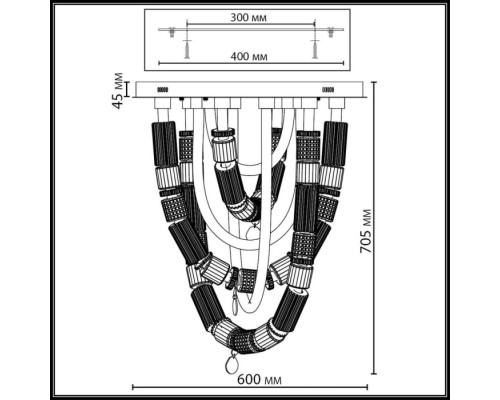Потолочная люстра Collier 5455/80CL Odeon Light