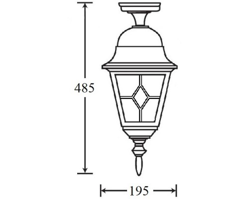 Потолочный светильник уличный QUADRO M lead GLASS 79905MAlgG Bl Oasis Light