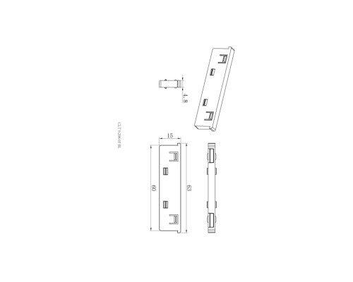 Соединитель UX5 CLT 0.206 03 BL Crystal Lux