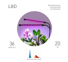 Настольная лампа для растений  FITO-20W-АLED-RB ЭРА