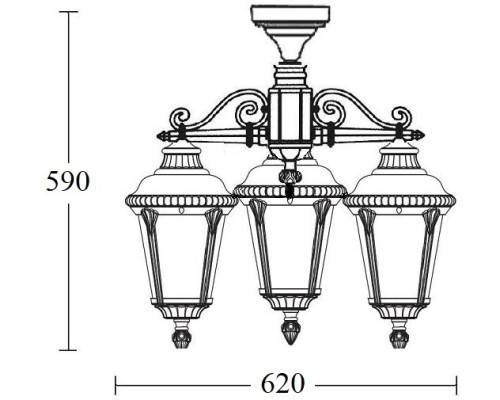 Потолочный светильник уличный MUNICH 2S 79750SA/3 Bl Oasis Light