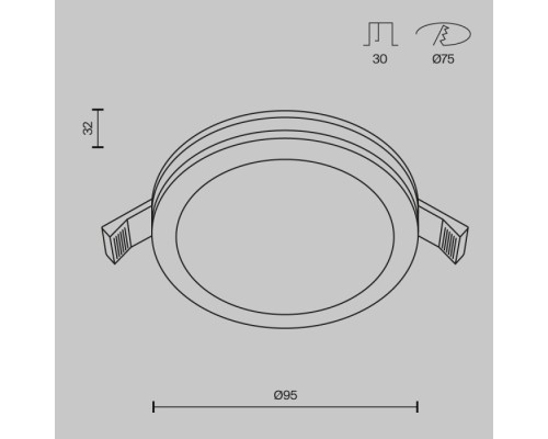 Точечный светильник Phanton DL303-L12B Maytoni