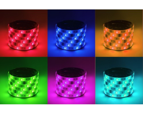 Светодиодная лента  LS5050-7,2-30-12-RGB-IP65-1 year-5m ЭРА