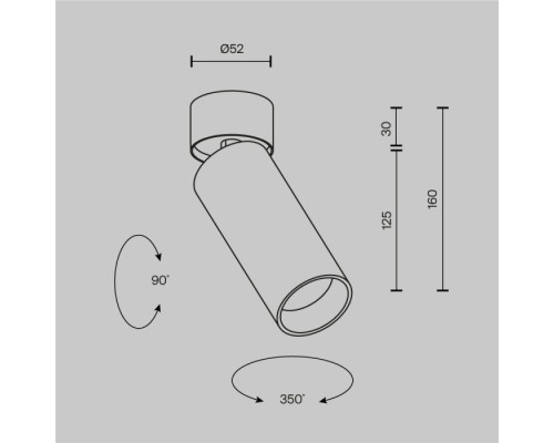 Точечный светильник Focus Led C055CL-L12W3K-SS-W Maytoni