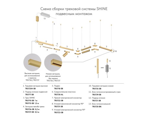 Коннектор угловой SHINE BASE TR5731-SB Denkirs