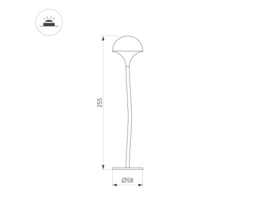 Грунтовый светильник MUCENA 050668 Arlight