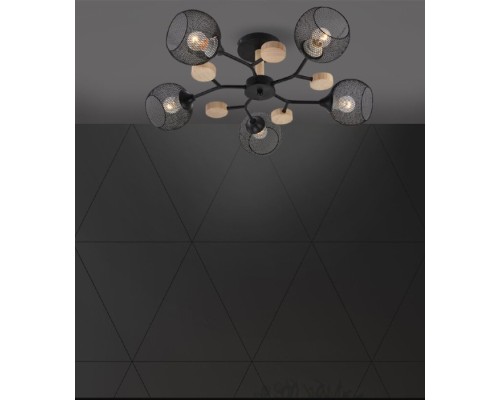 Потолочная люстра Maklen SF3385/5C-BK-WD Seven Fires