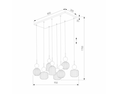 Подвесной светильник Sophia Green Cognac 11151 Sophia Green Cognac TK Lighting