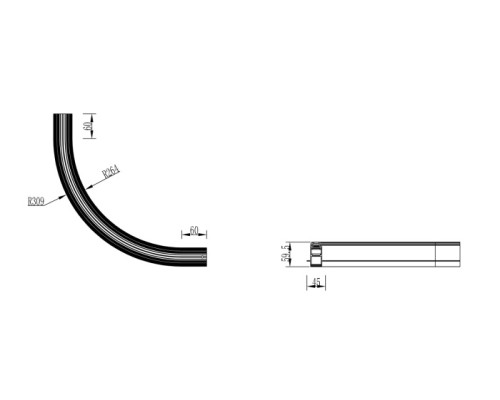 Коннектор радиусный SY-LINK SY-LINK-CNT1-R300BL Lumker