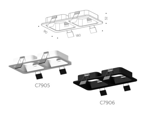 Основание для встраиваемого светильника C C7906 Ambrella