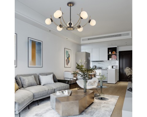 Потолочная люстра Neapolis-76169 276169/9 BK/GD Arte Milano