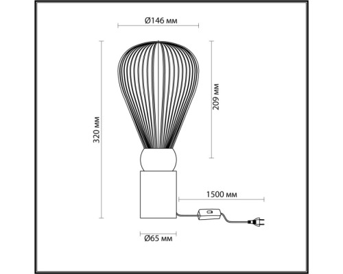 Интерьерная настольная лампа Elica 5402/1T Odeon Light