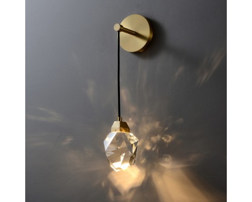 Бра Crystal rock II 9701W brass DeLight Collection