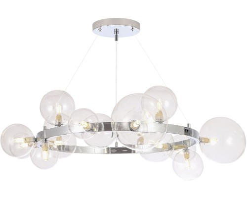 Подвесная люстра Agata AGATA SP15 V2 CHROME/TRANSPARENTE Crystal Lux