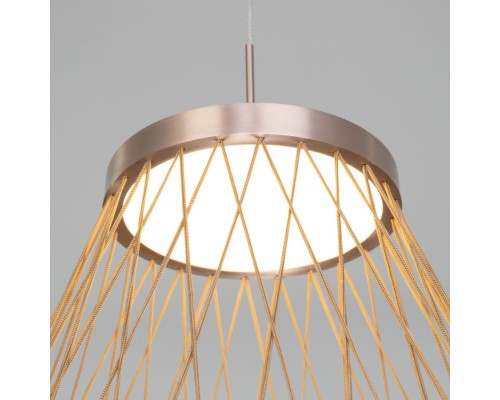 Подвесной светильник Cesta 40016/1 LED коричневый Eurosvet