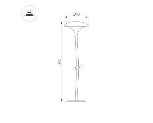 Грунтовый светильник MUCENA 056053 Arlight