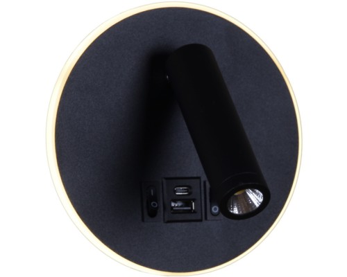 Настенный светильник  86203-9.2-001KT LED12W+USB BK Reluce