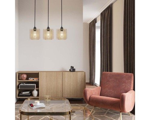 Подвесной светильник Grid 10190/3S Gold Escada